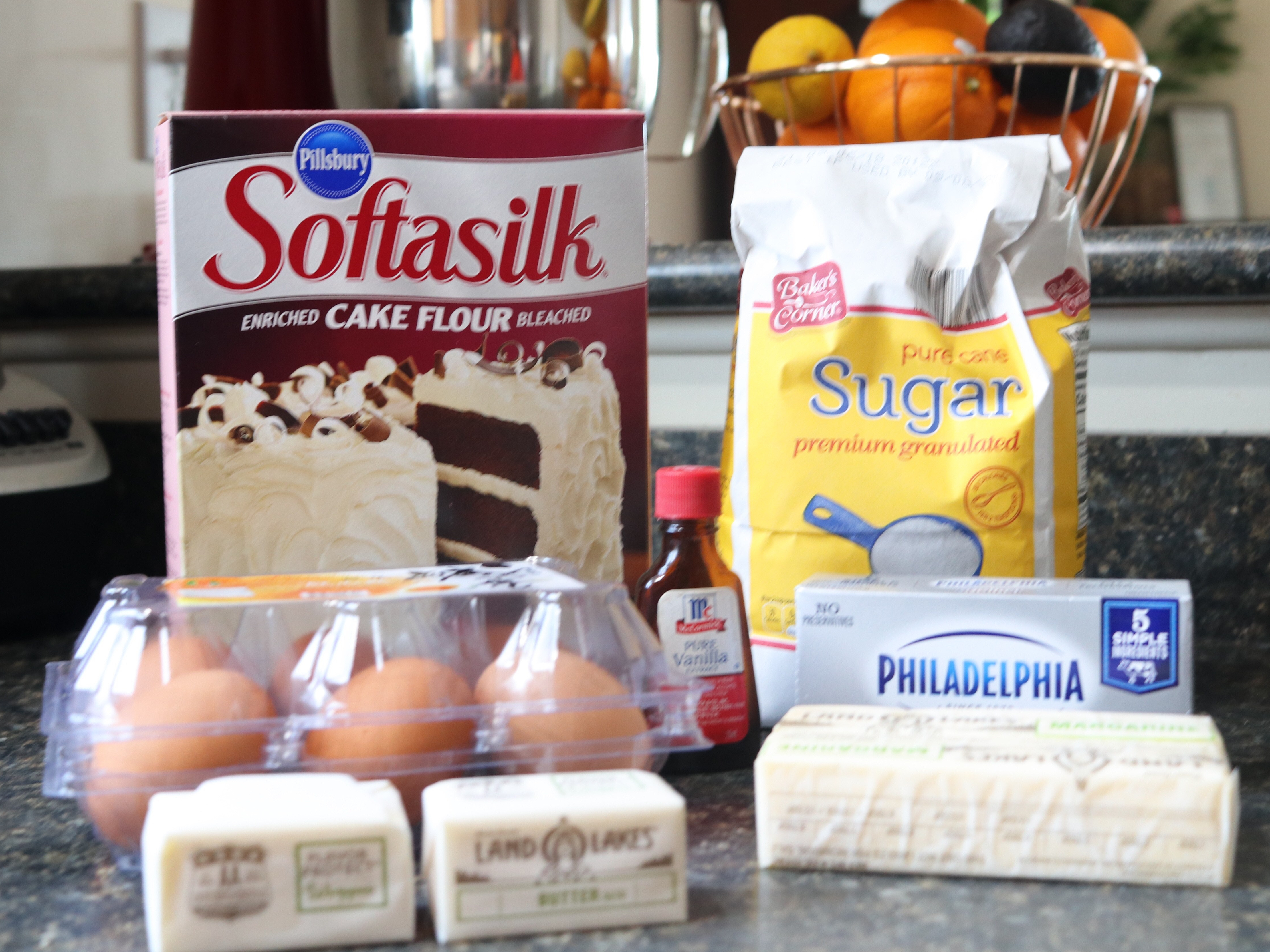 Cream Cheese Pound Cake Ingredients